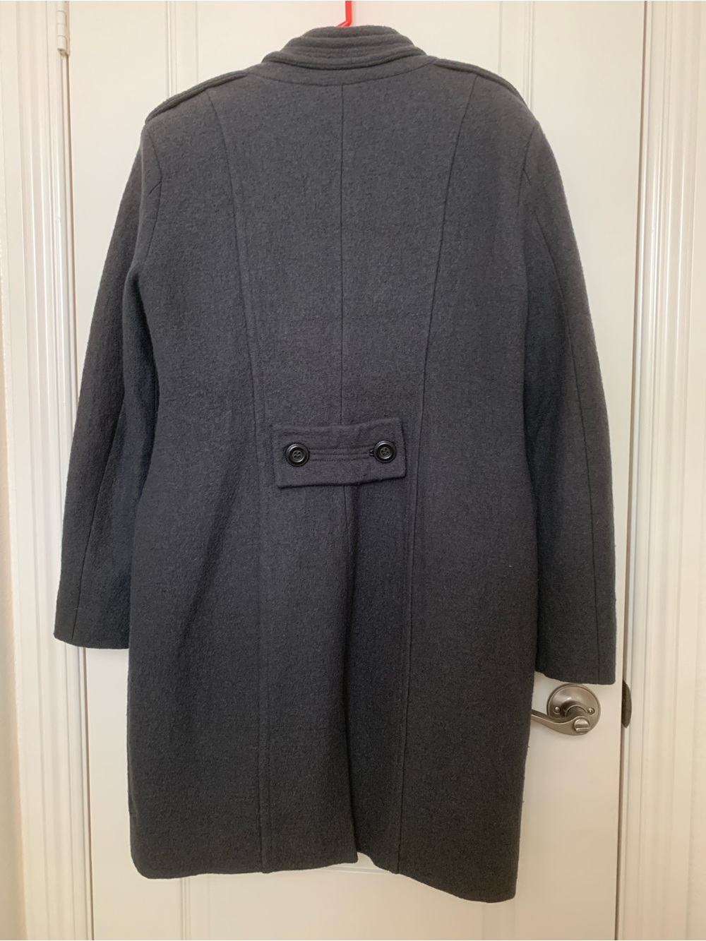 W118 by Walter Baker Wool Blend Coat Gray Asymmetrical Button Front Jacket - Picture 4 of 13